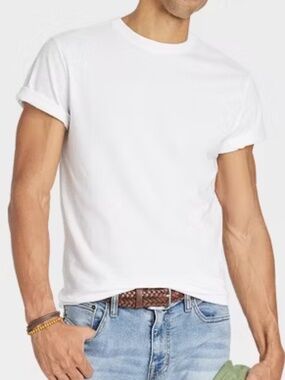 Goodfellow | Set of 2 Men's White Crew Neck Tshirts- Size M